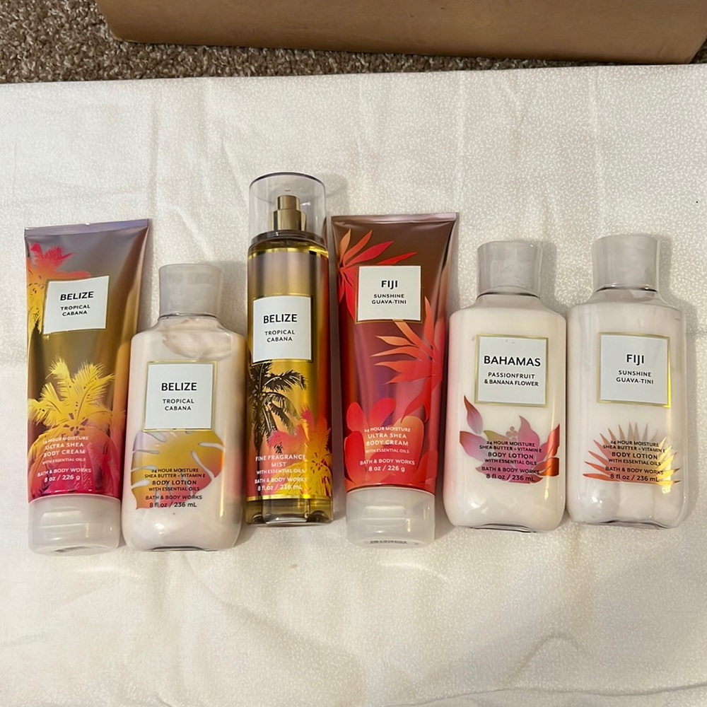 Bath and body works lot. Belize, Fiji and Bahamas BRAND NEW